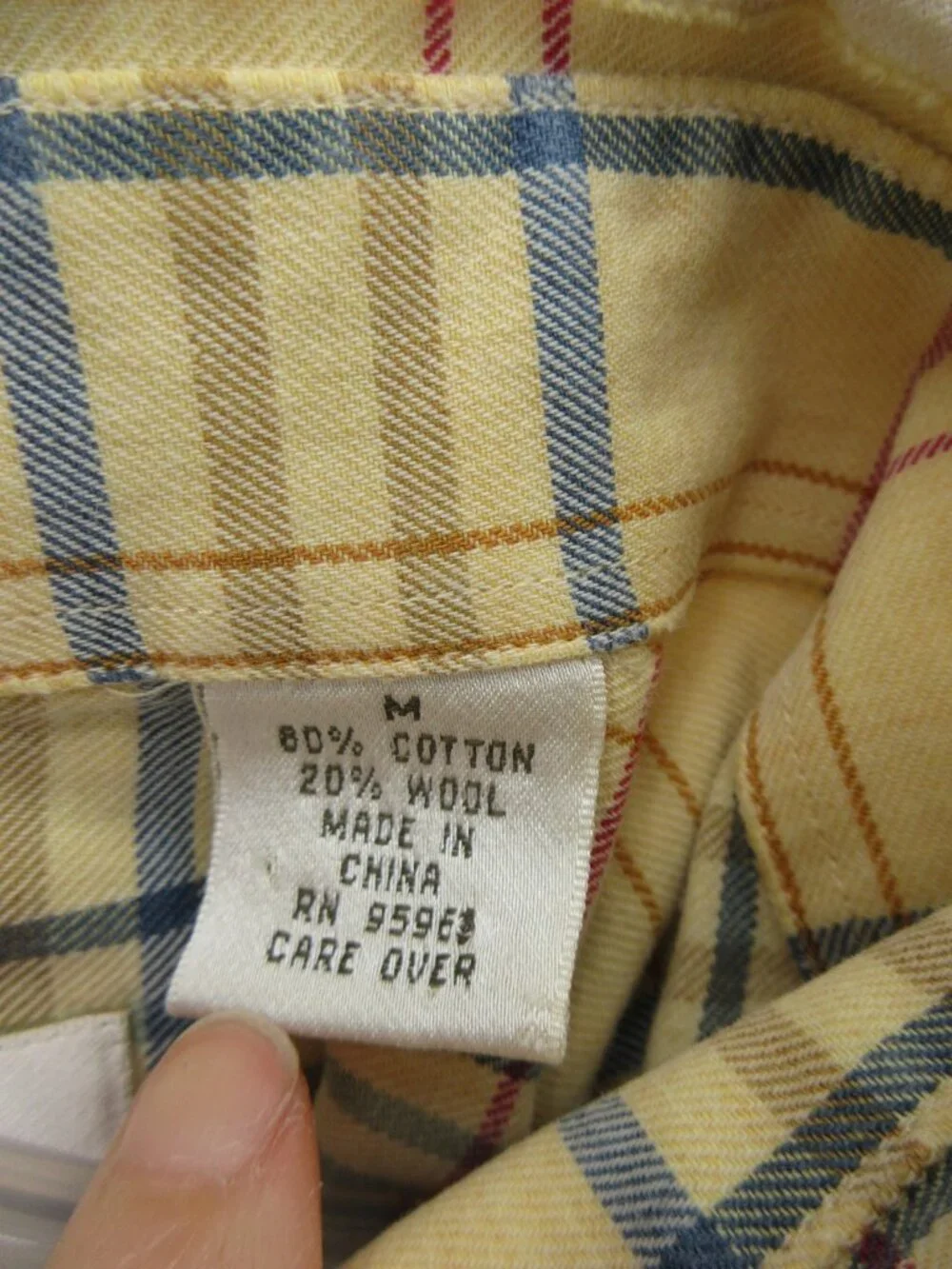 VINTAGE Viyella Shirt Medium Wool Blend Button Down Plaid Heritage * - Picture 9 of 11